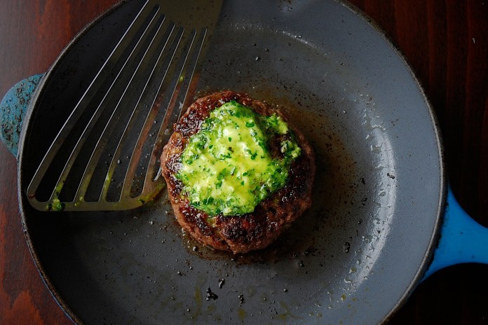Venison Chopped Steak with Tarragon Dijon Butter